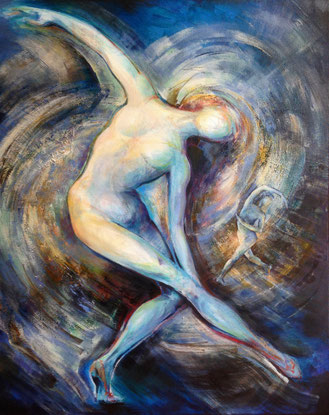 Drehschwung - Acryl - 100x80 - Heidemarie Franz