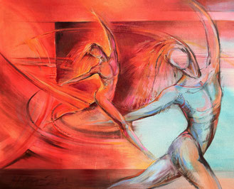Hinüber und vorbei - Acryl - 80x100 - Heidemarie Franz