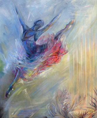 Der Sprung - Acryl - 120x80 - Heidemarie Franz
