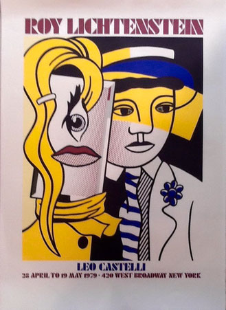 Roy LICHTENSTEIN  罗伊•利希滕斯坦 affiche lithographique sur vélin  Leo Castelli 