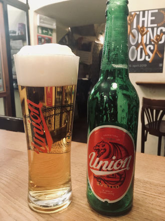 リュブリャナ産のウニオンビール。置いてないお店はありません!