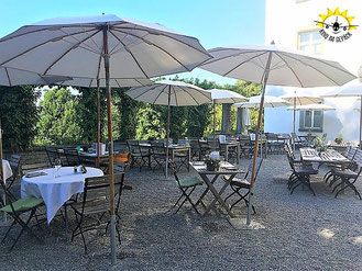 Die Terrasse des Schloss-Hotel Wartegg