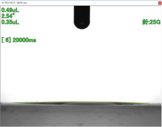 ガラス接触角2.5°画像