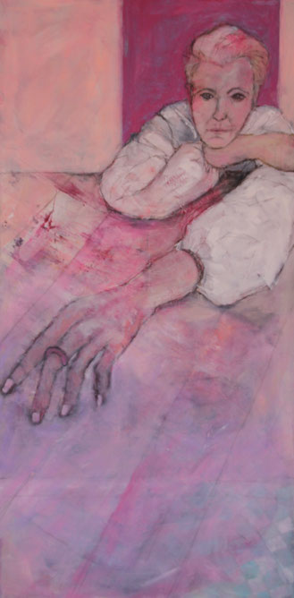 Begreifen  50 x 100  Acryl, Carandachestift