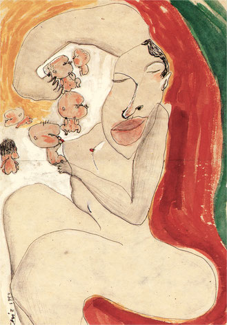 『人類の絵』(1994 / 初めての個展にて)