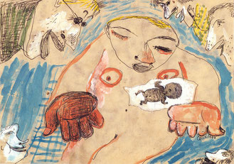 『生誕の図』(1994 / 初めての個展にて)
