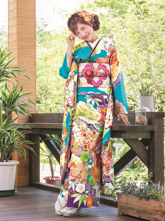 水色,kimono