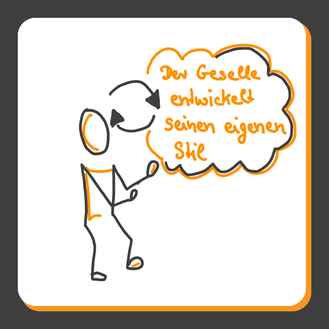 Ha, der Geselle findet seinen eigenen Weg.