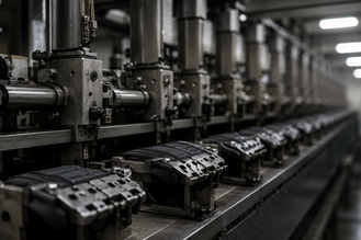 YKK zipper manufacturing process demonstrating precision engineering and consistent product quality.