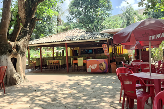 ökotourismus, wasserfall urubu, bar, restaurant, bambus, abenteuer reisen, primavera, pernambuco, brasilien, atlantischer regenwald, zuckerrohrfelder