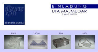Uta Majmudar CCAA Studioglas glaskunst glasgalerie glassart blownglass handblown kunsthandwerk unikat collect köln cologne angewandt kunst sammlung ausstellung design paperweight briefbeschwerer exhibition verresoufflé galerieduverre interiordesign 