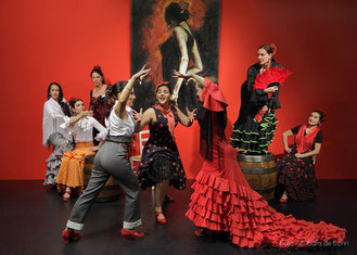 Titelfoto zur Aufführung "BODA FLAMENCA" beim Winterfest am 20.12.2014 im Tanzstudio La Fragua / Color-Foto by Boris de Bonn