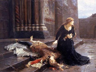 Milan, 1412 : le jeune duc fou assassiné devant l'église Saint Gottardo - Ludovico Pogliaghi 1857
