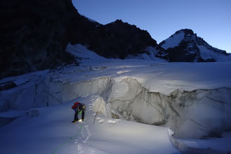 Hochtour, Dent d'Hérens, Glacier des Grand Murailles