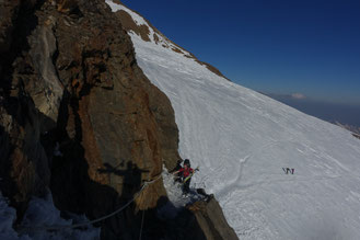 Spaghettitouren, Spaghetti-Viertausender, Skihochtouren, Monterosa, Ludwigshöhe, Parrotspitze, Signalkuppe, Zumsteinspitze, mit Ski, Gnifettihütte