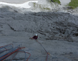 Rätikon, Mehrseillängen, Schwarzer Diamant, Klettern, Schweiz, Ostschweiz, 11. Seillänge