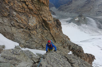 Schönbielhütte, Pointe de Zinal, Überschreitung, Hohwänggletscher, Matterhorn, Monterosa, Bergsteigen, Wandern, Wallis, Zermatt
