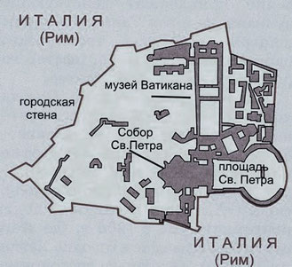 Карта государства Ватикан, картинка