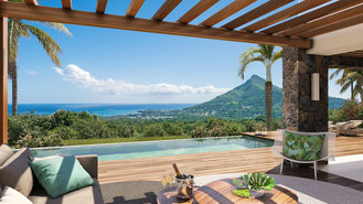 revente villa domaine de palmyre vue mer rivière noire île Maurice