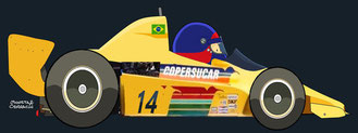 Helmet of Emerson Fittipaldi by Muneta & Cerracín