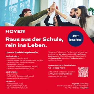 Ausbildung Stellenanzeige Hoyer