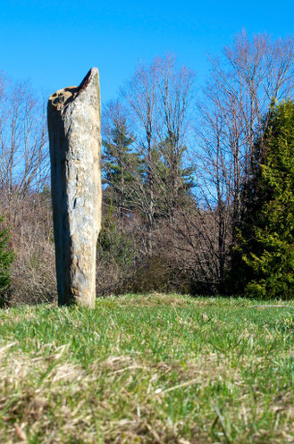 The tallest standing stone is the alignment stone. 