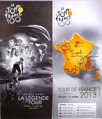 Carte Tour de France 2013 recto-verso