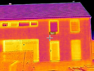 Themographie infrarouge  des appartements d'un immeuble en cours de chantier à Bruxelles - PrismEco
