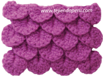 Tutorial: punto cocodrilo o escamas tejido a crochet