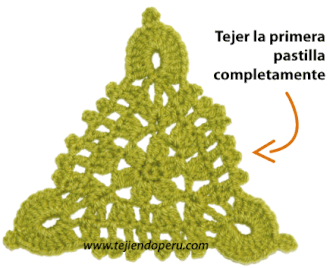 Cómo tejer una pastilla triangular a crochet - crochet triangular granny