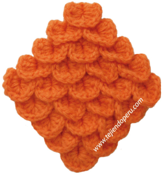 Tutorial: punto cocodrilo o escamas tejido a crochet