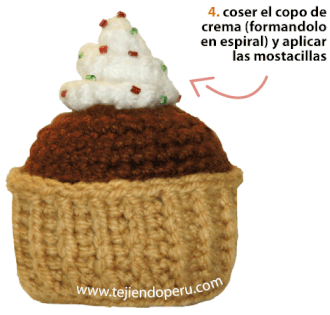 Tutorial: cupcakes o pastelitos amigurumi crochet