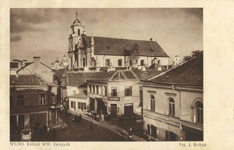 Vilnius. Visų Šventųjų bažnyčia. Nuotr. J. Bulhako. Leid. akc. bndr. "RUCH"/ Vilnius. All Saints Church. Photo J. Bulhak. Publisher "RUCH"