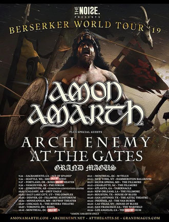 AT THE GATES North American tour with Amon Amarth and Arch Enemy starting tomorrow