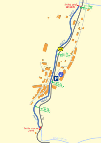 Plan du parcours pêche nokill de Gincla