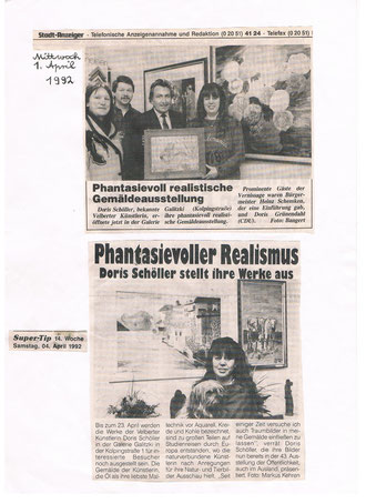 Eröffnung der Ausstellung durch Bürgermeister und MdB  Heinz Schemken in der Galerie "Galitzki"in Velbert.