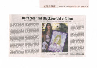 Ausstellung in der Galerie " D+M" in Velbert. Presseartikel in der W.A.Z: