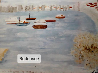 " Bodensee, mit Blick auf Überlingen am Ried"