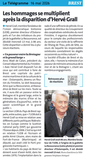 Le Télégramme, 16 mai 2026