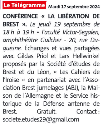 Le Télégramme, 17 septembre 2024