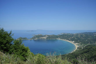 Korfus einzigartige Landschaft mit Ausblick auf die Bucht von Arillas