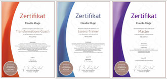 Zertifikate des BODHI-Trainings