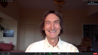 Gerd Bodhi Ziegler während einer Sitzung in Zoom