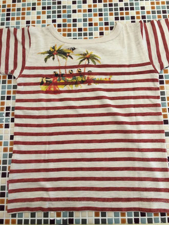 F.O.KIDS　　　　　　　　　　　　　　　　 Hawaiiボーダー半袖Tシャツ(裏)　　　　　　　 (size 110・120・130・140㎝)　　　　　　　　　 ¥1.900+税
