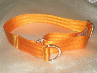 Zugstopp, Halsband, 2,5cm, Gurtband goldorange