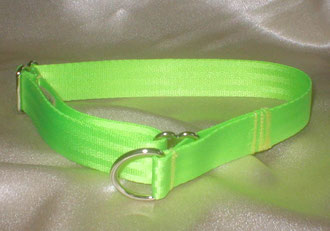 Zugstopp, Halsband, 2,5cm, Gurtband neongrün