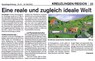 Kreuzlinger Zeitung, 25.5.2012, "Eine reale und zugleich ideale Welt"