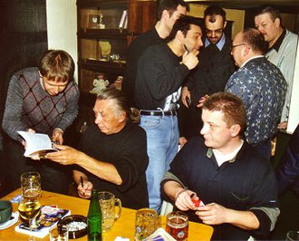 v.l.n.r. (vorne): Klaus, Ernst Vlcek, Andreas Findig  dahinter: Reinhart, Roman, Michi R., Hermann, Andreas