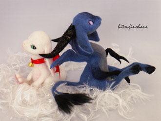羊毛フェルト 光と闇の幻獣 ドラゴン