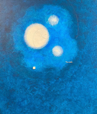 FROM UNDERWATER 1   455mm×530mm   F10  2026 acrylic on canvas, wood